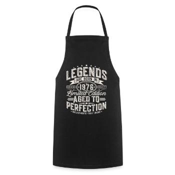 1976 Jahrgang Vintage Geburtstag Geschenk Retro - Kochschürze - Schwarz - Vorne - AI Model Male 185 dark (185cm)
