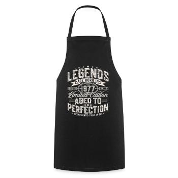 1977 Jahrgang Vintage Geburtstag Geschenk Retro - Kochschürze - Schwarz - Vorne - AI Model Male 185 dark (185cm)