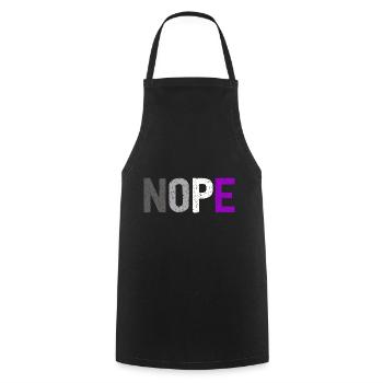 Nope Asexual LGBTQ - Kochschürze - Schwarz - Vorne - AI Model Male 185 dark (185cm)