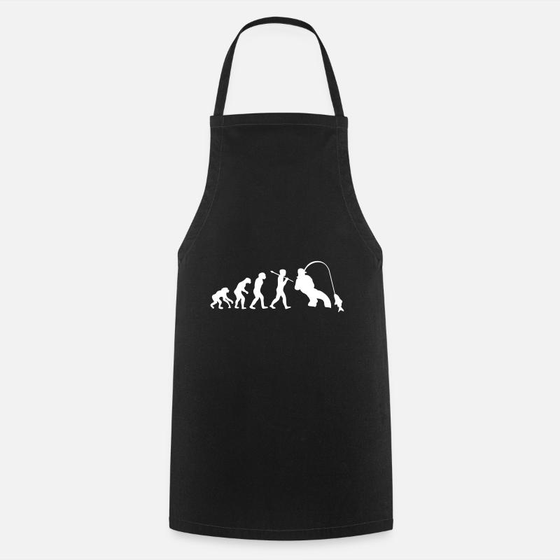Evolution de l'homme pêche - Tablier de cuisine - noir