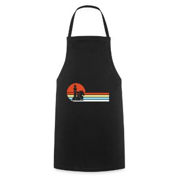 chess - Cooking Apron - black - Front - AI Model Male 185 dark (185cm)