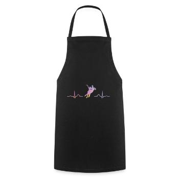 Figure Skating Ice Skating Figure Skating - Cooking Apron - black - Front - AI Model Male 185 dark (185cm)