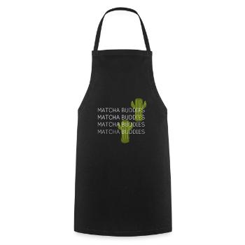 My Matcha Buddy - Cooking Apron - black - Front - AI Model Male 185 dark (185cm)