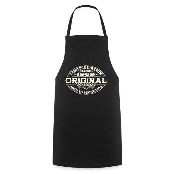 Original December 1969 53rd Birthday Gift - Cooking Apron - black - Front - AI Model Male 185 dark (185cm)