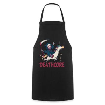 Lustiger Deathcore Sensenmann Einhorn Metalhead - Kochschürze - Schwarz - Vorne - AI Model Male 185 dark (185cm)