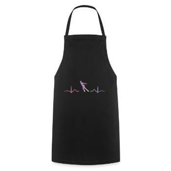 Figure Skating Ice Skating Figure Skating - Cooking Apron - black - Front - AI Model Male 185 dark (185cm)