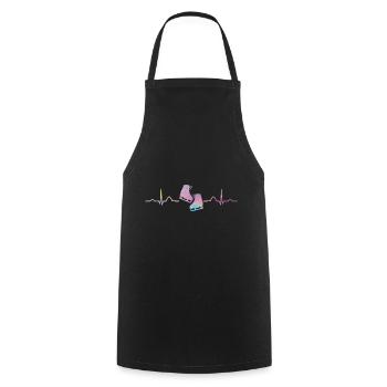 Figure Skating Ice Skating Figure Skating - Cooking Apron - black - Front - AI Model Male 185 dark (185cm)