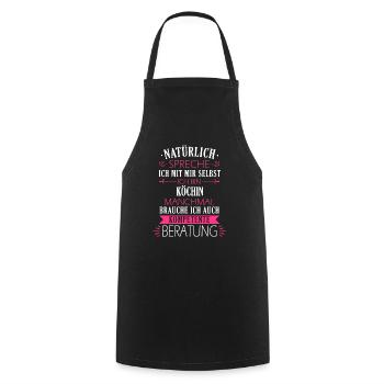 Koch Köchin Chefkoch kochen Küche Beruf Spruch - Kochschürze - Schwarz - Vorne - AI Model Male 185 dark (185cm)