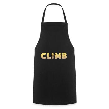 Bouldern Klettern Sportarten Turnhalle Wand - Kochschürze - Schwarz - Vorne - AI Model Male 185 dark (185cm)