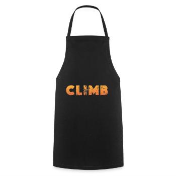 Bouldern Klettern Sportarten Turnhalle Wand - Kochschürze - Schwarz - Vorne - AI Model Male 185 dark (185cm)