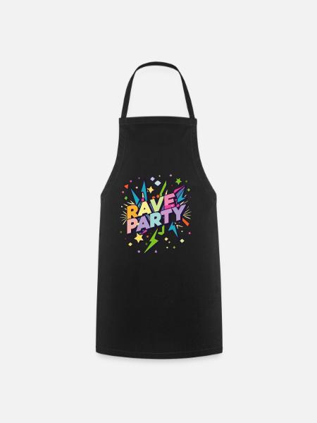 Rave Party Festival - Kochschürze - Schwarz
