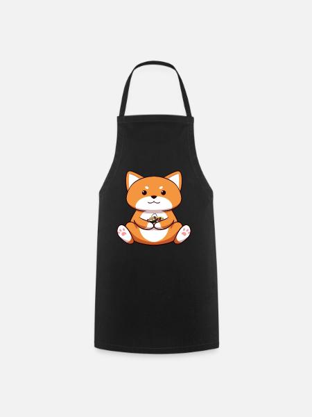 Shiba Inu Dog Sushi Japan Akita I Gift - Cooking Apron - black