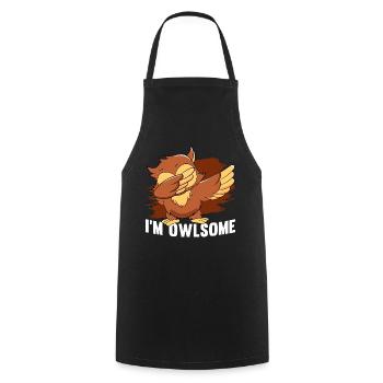 I'm Owlsome Ornithologist Nocturnal Bird Cool Dabb - Kochschürze - Schwarz - Vorne - AI Model Male 185 dark (185cm)