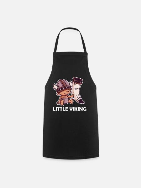 Wikinger Kinder Little Viking Nordisch Vater Sohn - Kochschürze - Schwarz