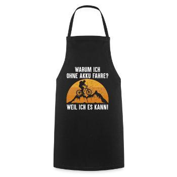 Bicycle Mountain Bike Road Bike E-Bike Cyclist - Cooking Apron - black - Front - AI Model Male 185 dark (185cm)