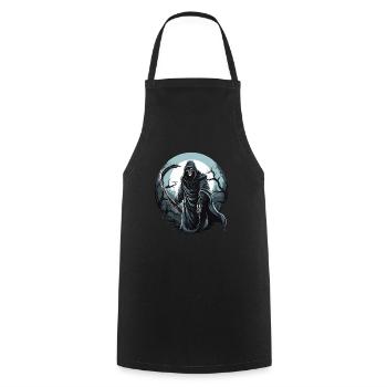 The Grim Reaper - Cooking Apron - black - Front - AI Model Male 185 dark (185cm)
