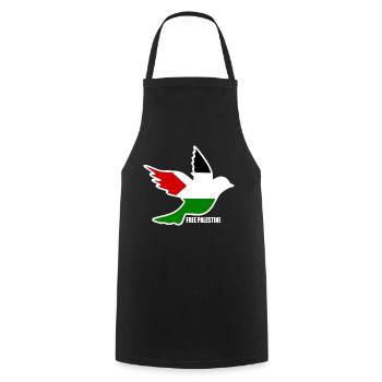 Free palestine - Tablier de cuisine - noir - Devant - AI Model Male 185 dark (185cm)