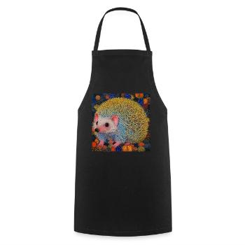 igel, bunt, tier, geschenk, geschenkidee - Kochschürze - Schwarz - Vorne - AI Model Male 185 dark (185cm)