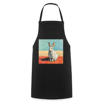 hase, kaninchen, bunt, tier, geschenk - Kochschürze - Schwarz - Vorne - AI Model Male 185 dark (185cm)