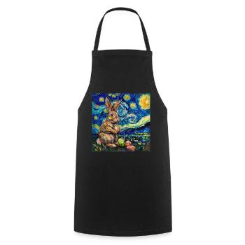 easter bunny, easter, bunny, happy easter, easter eggs - Cooking Apron - black - Front - AI Model Male 185 dark (185cm)