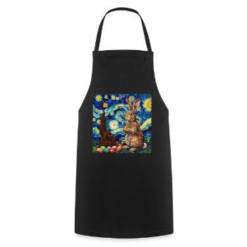 easter bunny, easter, bunny, happy easter, easter eggs - Cooking Apron - black - Front - AI Model Male 185 dark (185cm)