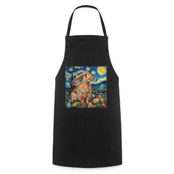 easter bunny, easter, bunny, happy easter, easter eggs - Cooking Apron - black - Front - AI Model Male 185 dark (185cm)
