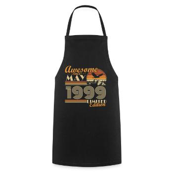 Mai 1999 Vintage né idée cadeau d’anniversaire - Tablier de cuisine - noir - Devant - AI Model Male 185 dark (185cm)
