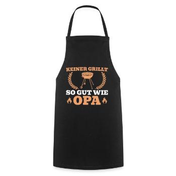 Grillen Keiner grillt so gut wie Opa - Kochschürze - Schwarz - Vorne - AI Model Male 185 dark (185cm)