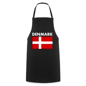 Denmark - Cooking Apron - black - Front - AI Model Male 185 dark (185cm)