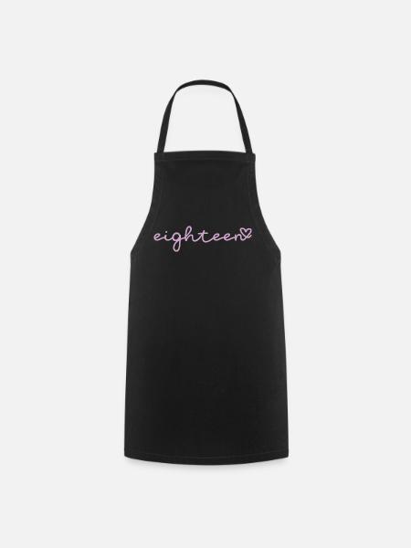 eighteen purple - Cooking Apron - black