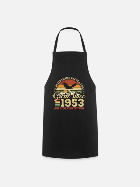 Vintage 1953 Vintage Retro Cadeau d’anniversaire - Tablier de cuisine - noir