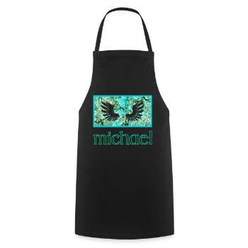 michael e 248 - Cooking Apron - black - Front - AI Model Male 185 dark (185cm)