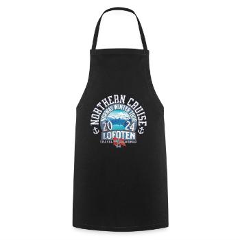 Northern Cruise Lofoten Norway 2 - Cooking Apron - black - Front - AI Model Male 185 dark (185cm)