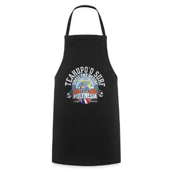 Teahupoo Surf Polynesien - Kochschürze - Schwarz - Vorne - AI Model Male 185 dark (185cm)