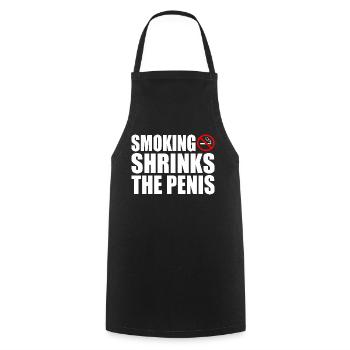 Smoking shrinks the penis - Kochschürze - Schwarz - Vorne - AI Model Male 185 dark (185cm)