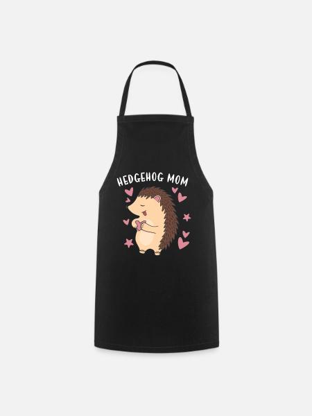 Hedgie Hedgehog Mom Hedgehog - Kochschürze - Schwarz