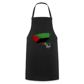 Mada Style Lion Puissance Drapeau Martinique - Tablier de cuisine - noir - Devant - AI Model Male 185 dark (185cm)