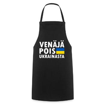 venäjä pois ukrainasta - Kochschürze - Schwarz - Vorne - AI Model Male 185 dark (185cm)