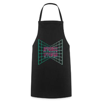 Atomic Utopia - Digital Tile Grid - Cooking Apron - black - Front - AI Model Male 185 dark (185cm)