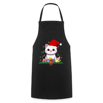 Lustige Weihnachtskatzen - Kochschürze - Schwarz - Vorne - AI Model Male 185 dark (185cm)