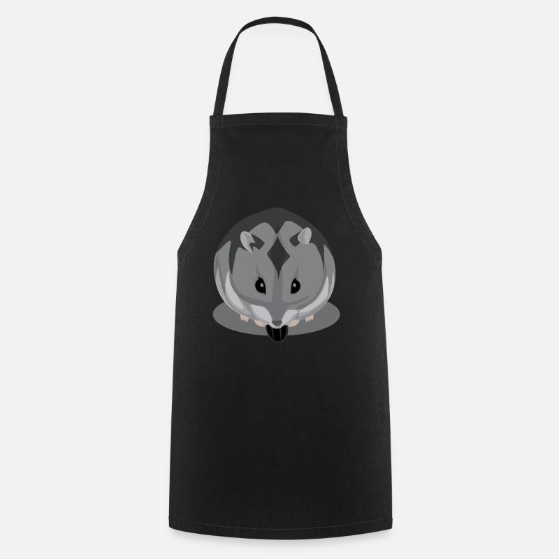 Black and gray hamster eating - Cooking Apron - black