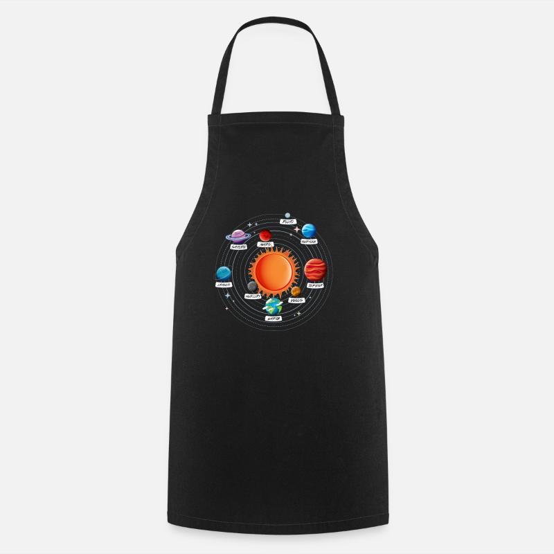 Solar System Planets Astronomy Gift - Cooking Apron - black