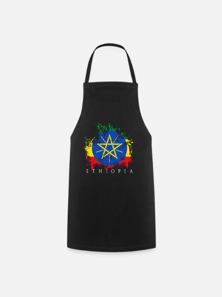Äthiopien Ethiopia Addis Abeba Flagge Staat - Kochschürze - Schwarz