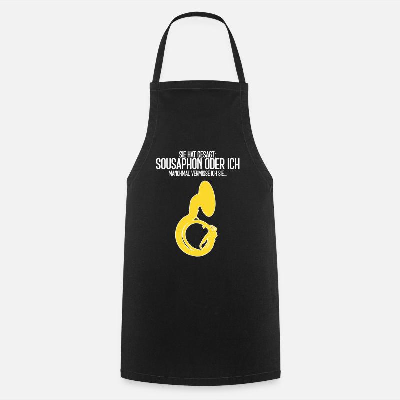 Drôle de don sousaphone Elle a dit... - Tablier de cuisine - noir