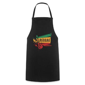 Reggae Guitar Reggaeton Reggaestyle Music - Tablier de cuisine - noir - Devant - AI Model Male 185 dark (185cm)