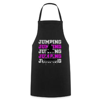 Jumping Trampolin Fitness Workout Trendsport - Kochschürze - Schwarz - Vorne - AI Model Male 185 dark (185cm)