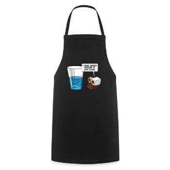 Drôle Physique Science Eau Blague Glace - Tablier de cuisine - noir - Devant - AI Model Male 185 dark (185cm)