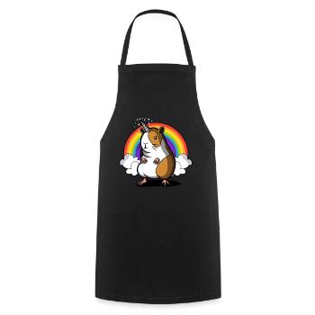 Cavian Magique Licorne Cochon d'Inde Pet - Tablier de cuisine - noir - Devant - AI Model Male 185 dark (185cm)