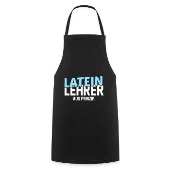 Latein Lehrer Lateinlehrer Geschenkidee - Kochschürze - Schwarz - Vorne - AI Model Male 185 dark (185cm)