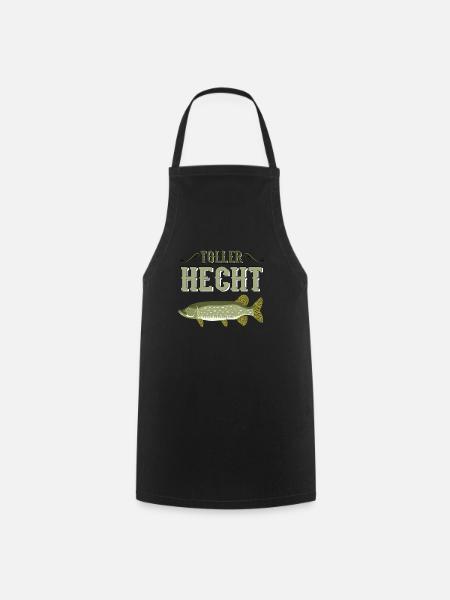 Toller Hecht Angler Angel Angeln Sprüche Geschenk - Kochschürze - Schwarz